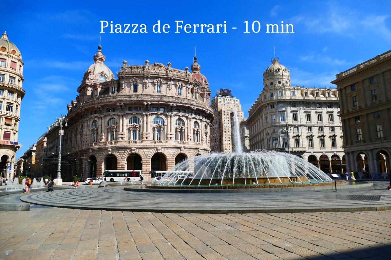 Apartament Attico Luxury Con Parcheggio E Terrazza Vista Mozzafiato Genua Zewnętrze zdjęcie