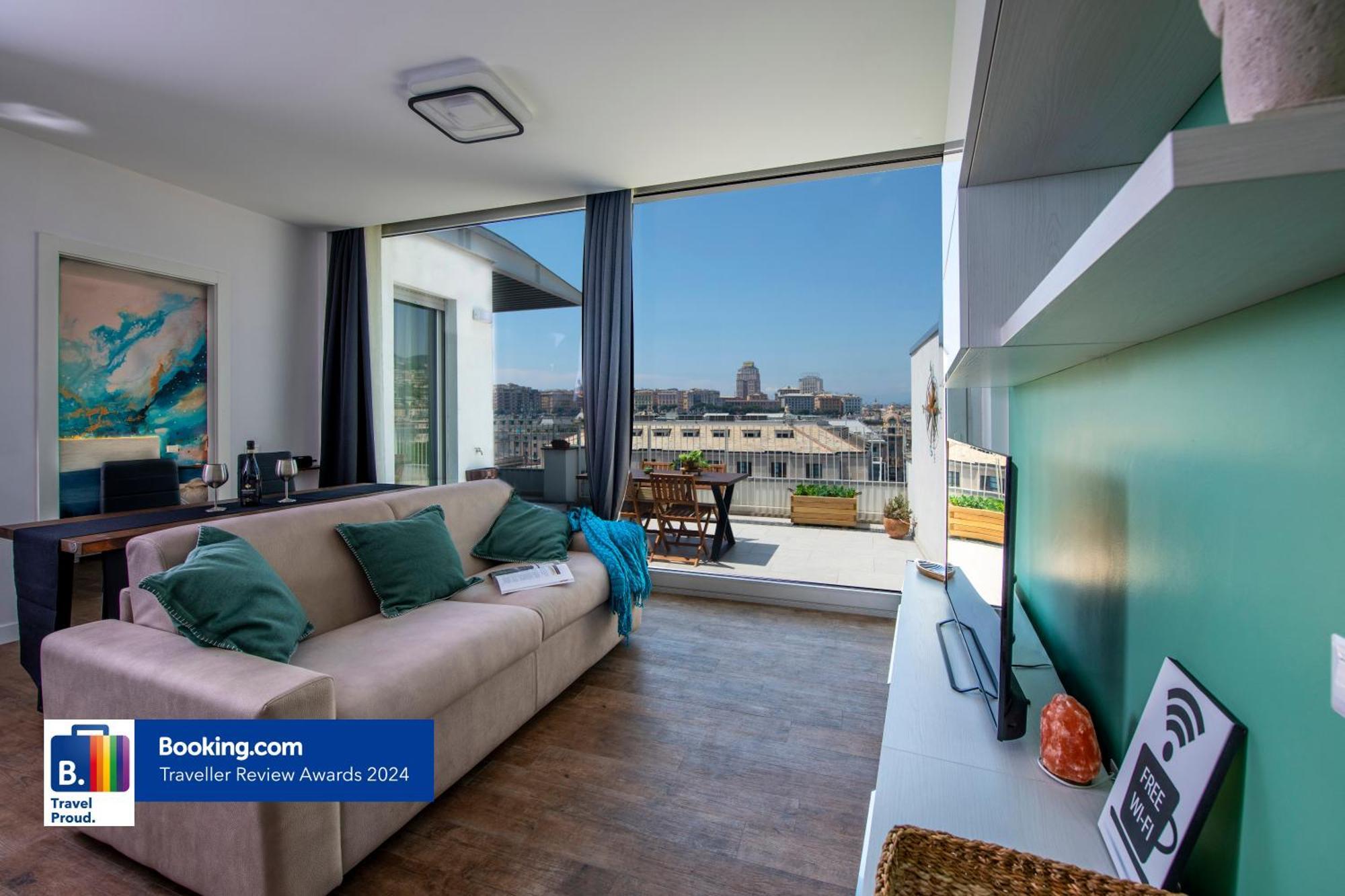 Apartament Attico Luxury Con Parcheggio E Terrazza Vista Mozzafiato Genua Zewnętrze zdjęcie