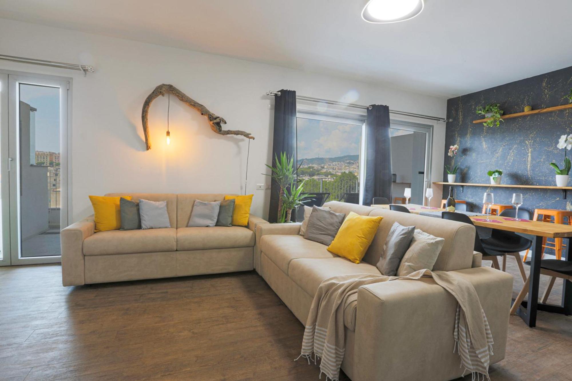 Apartament Attico Luxury Con Parcheggio E Terrazza Vista Mozzafiato Genua Pokój zdjęcie
