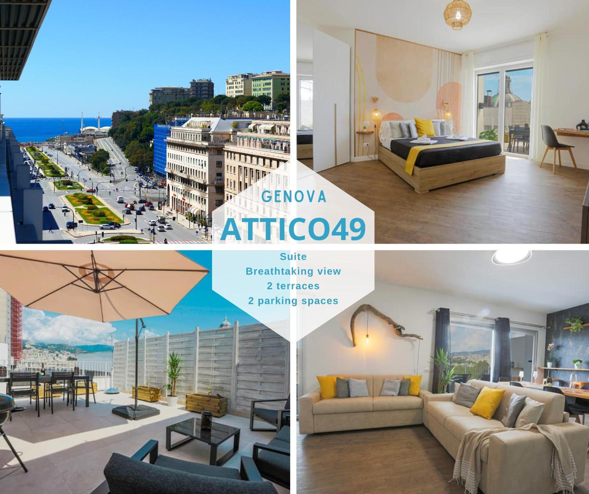 Apartament Attico Luxury Con Parcheggio E Terrazza Vista Mozzafiato Genua Zewnętrze zdjęcie