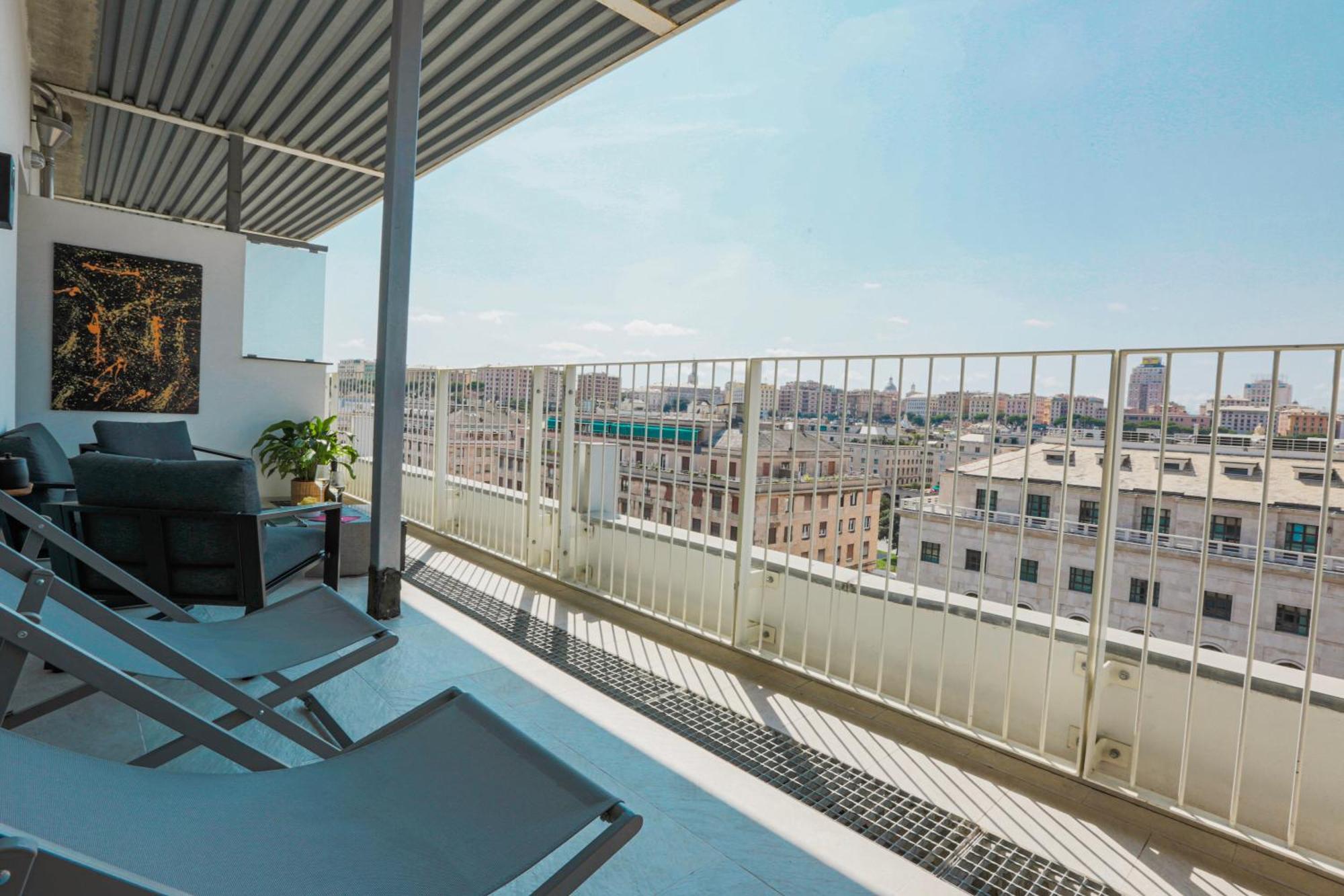 Apartament Attico Luxury Con Parcheggio E Terrazza Vista Mozzafiato Genua Zewnętrze zdjęcie