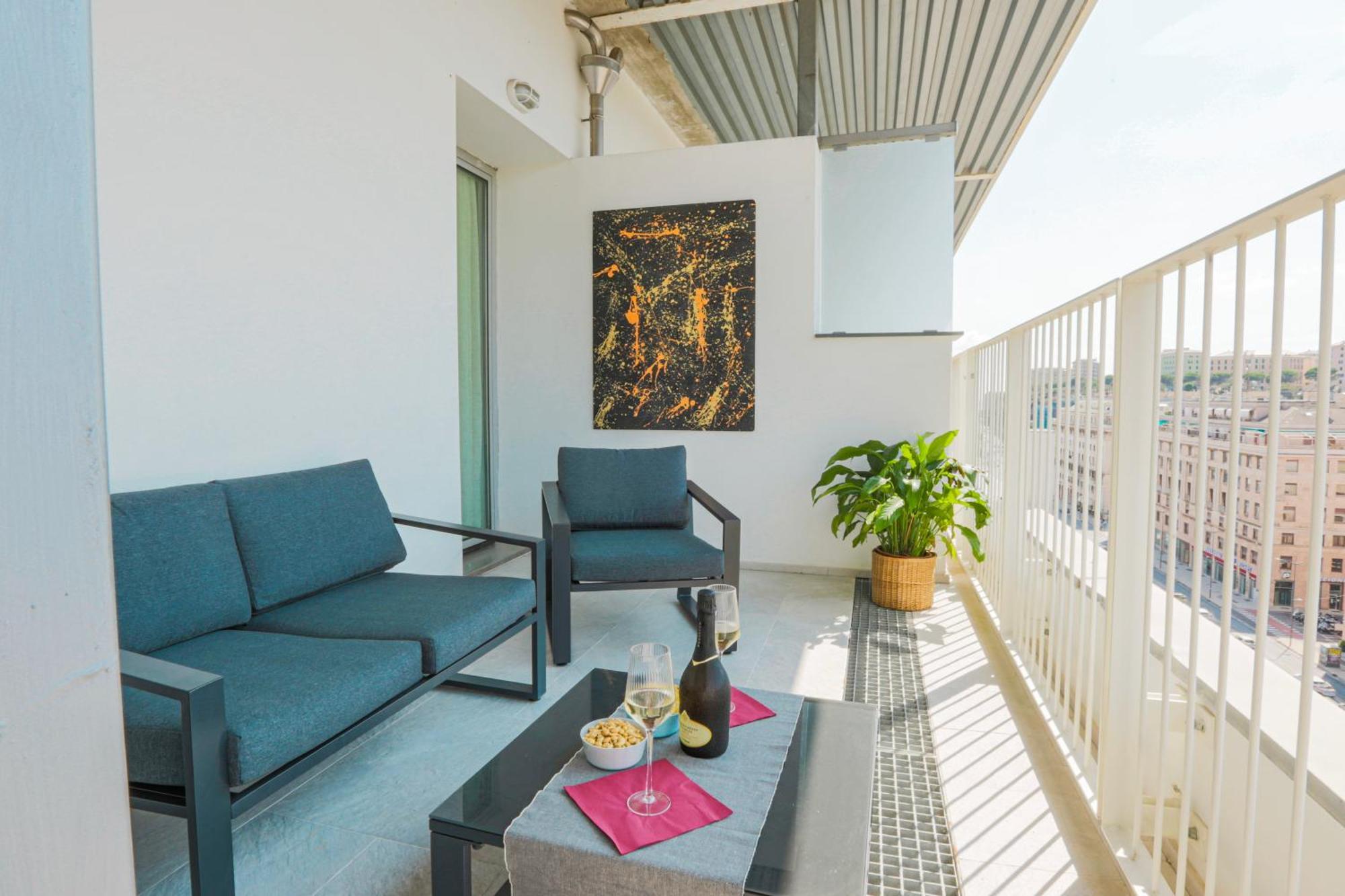 Apartament Attico Luxury Con Parcheggio E Terrazza Vista Mozzafiato Genua Pokój zdjęcie